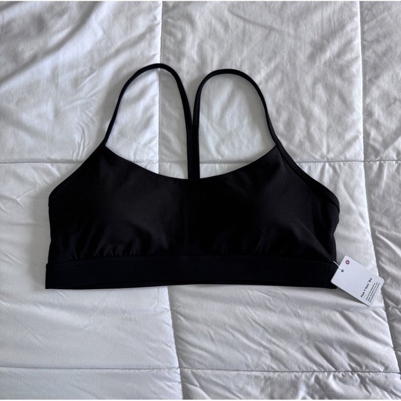 lululemon athletica Other - New Lululemon Flow Y Bra Nulu A–C Cup Black Size 12 Yoga Workout Stretch NWT